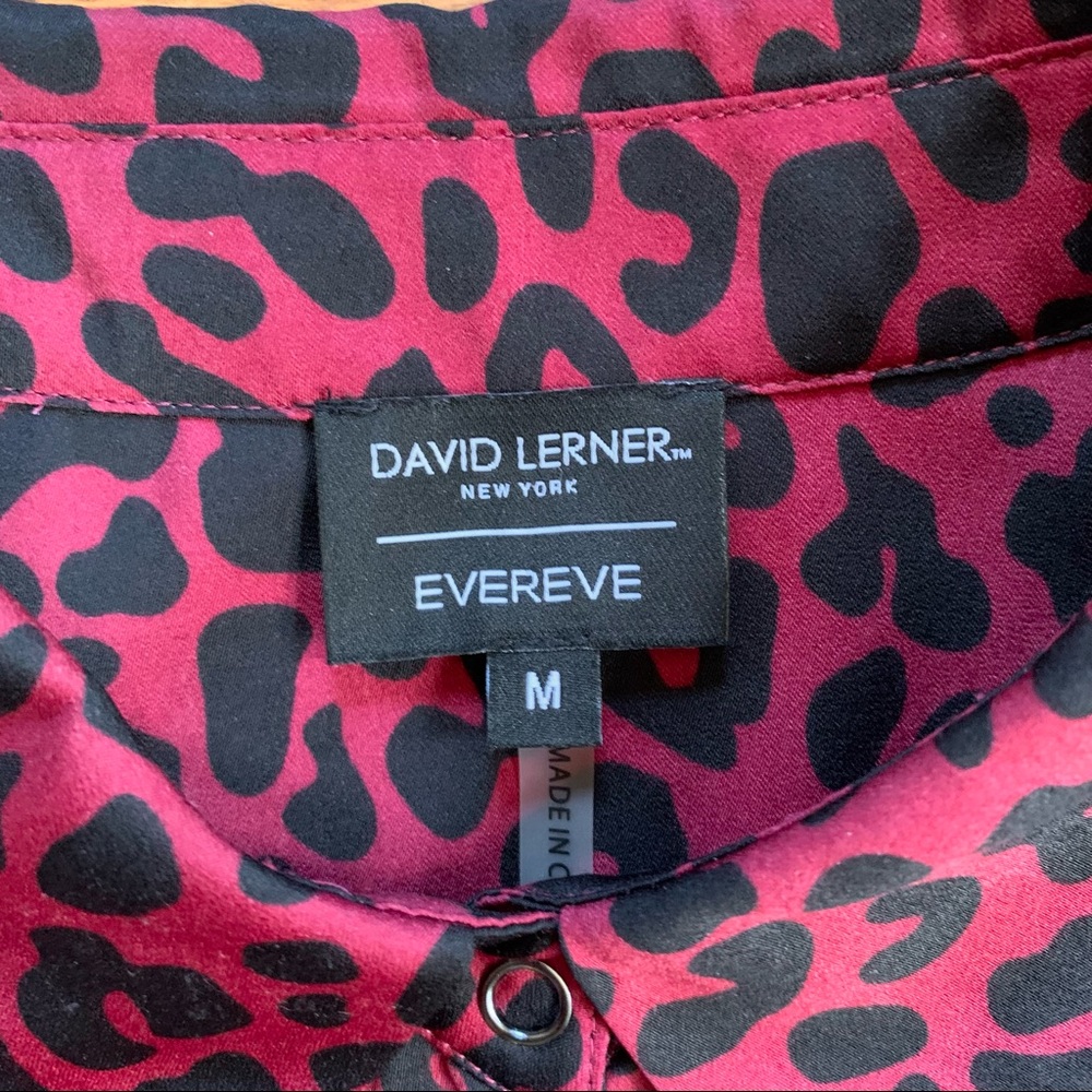 David Lerner Evereve Leopard Print Button Down Lo… - image 4